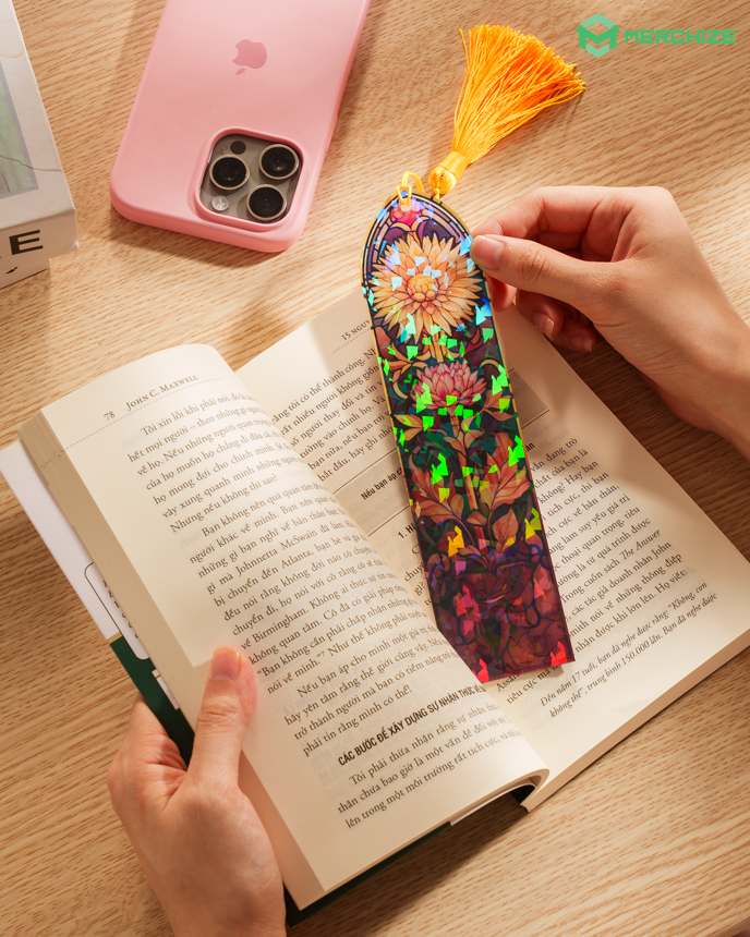 Custom Shape Broken Glass Hologram Bookmark