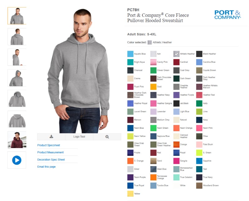 pullover hooded sweatshirt pc78h blank hoodie